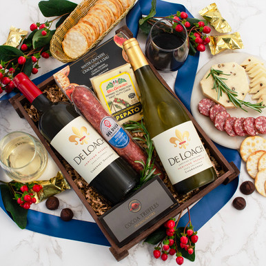 DeLoach Classic Charcuterie Tray and Wine Duo Gift