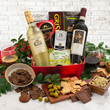 Taste of Tuscany Italian Wine Gift Basket