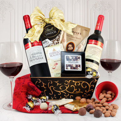 Shiloh Red Wine Duo Gift Basket