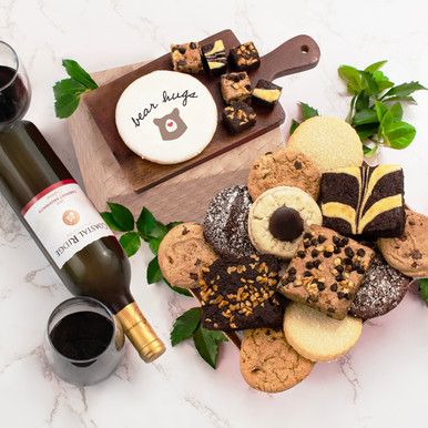 Warmth & Well-Being Red Wine Bakery Comfort Gift Basket