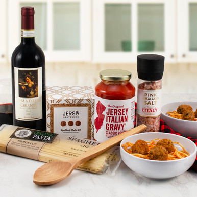 Jersey-Style Spaghetti & Meatballs Red Wine Gift Box-image-485RED
