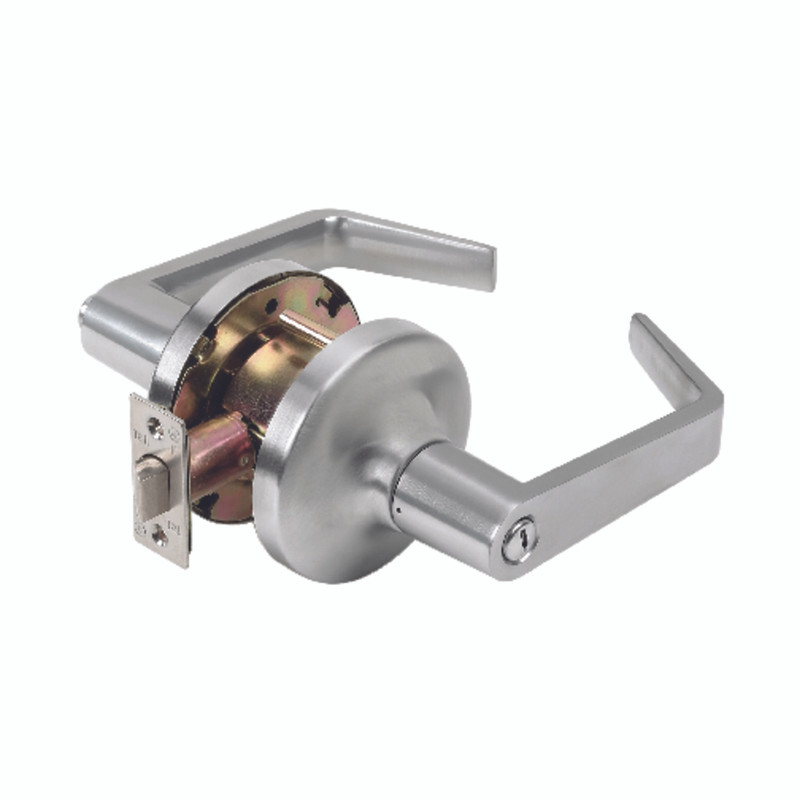 Tell Cortland Satin Chrome Privacy Lockset ANSI Grade 2 2 in.