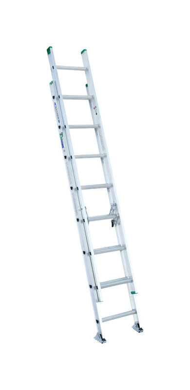 Werner 16 ft. H x 17.33 in. W Aluminum Extension Ladder Type II 225 lb.