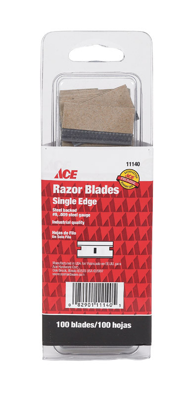 Ace Carbon Steel Single Edge Razor Blade 1.75 L 100