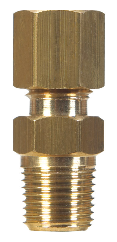 Ace 3/8 in. Compression x 1/4 in. Dia. Male Brass Compression Connector