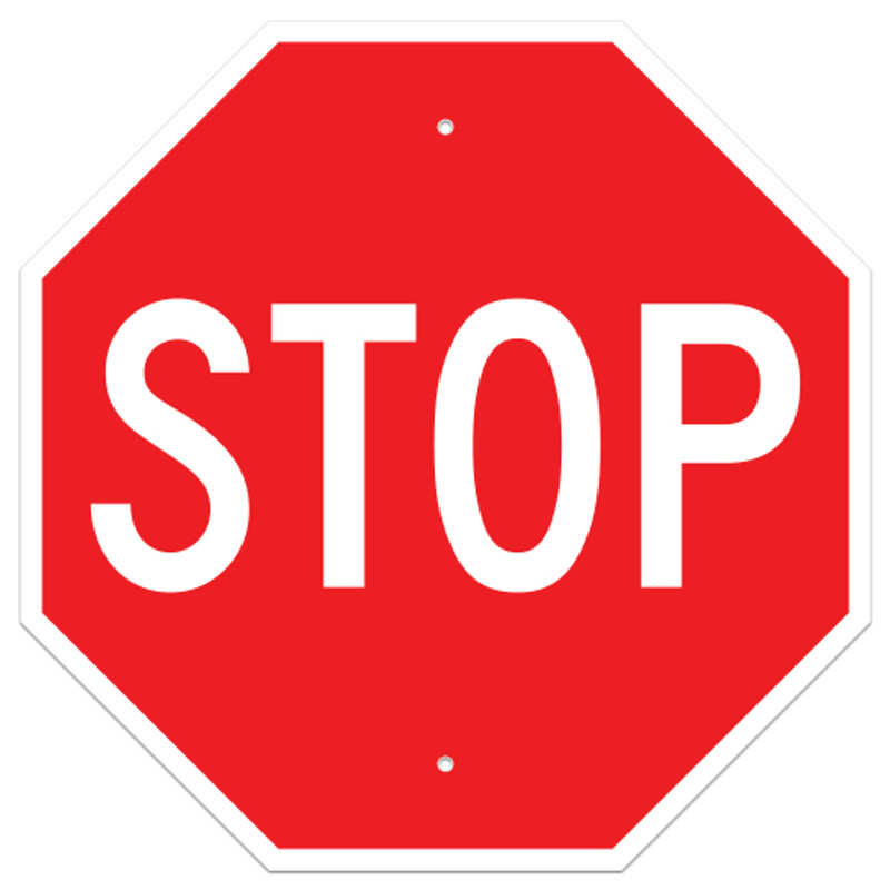 STOP SIGN REFLECTIVE ALUMINIUM 24