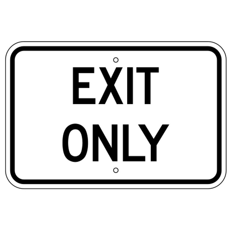 EXIT ONLY ALUMINIUM 18 X 12