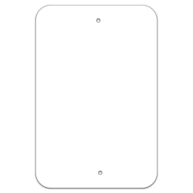 BLANK WHITE ALUMINIUM SIGN 12 X 18