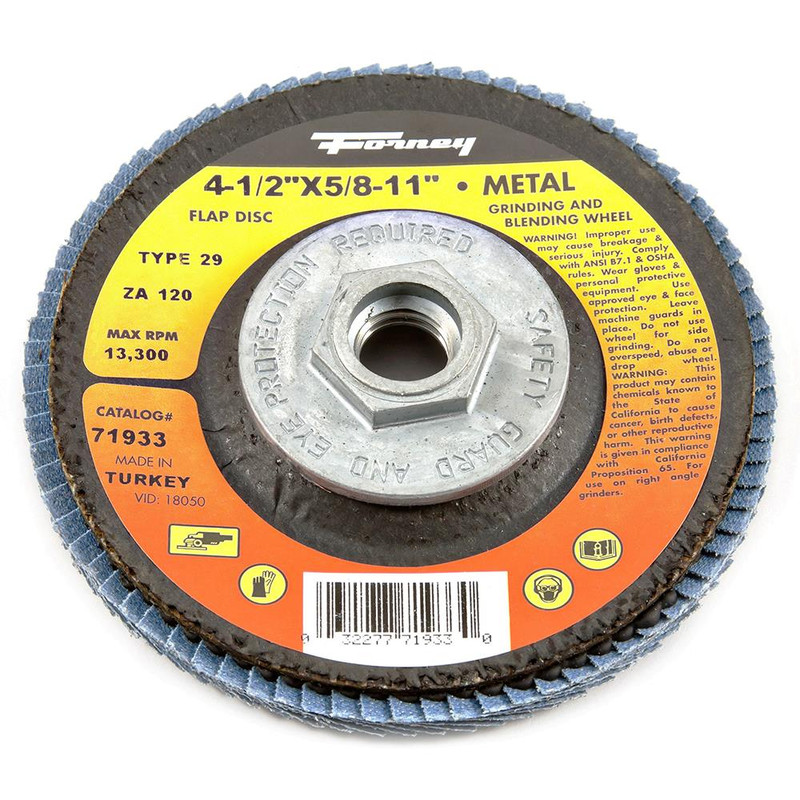 Flap Disc, Type 29, 4-1/2" x 5/8"-11, ZA120