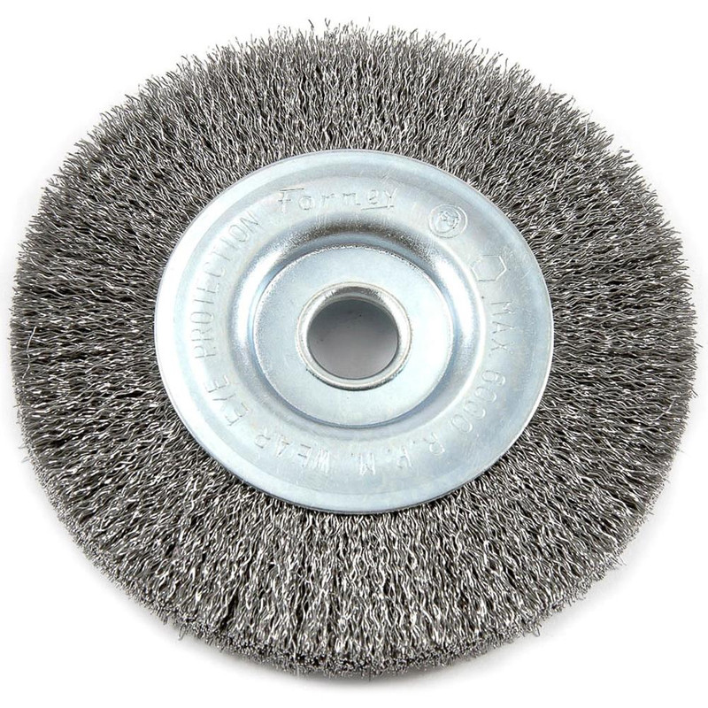 Wire Wheel Crimped, 4" x .008" x 1/2" Arbor