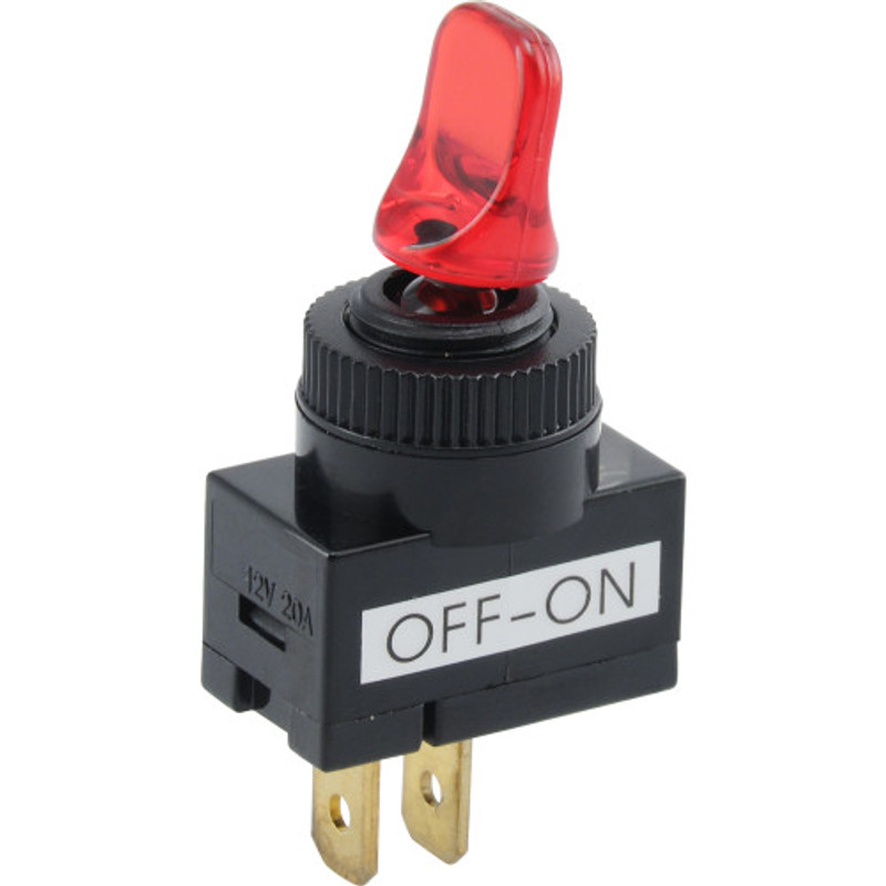 Red SPST On-Off Lighted Toggle Switch (20 Amp)