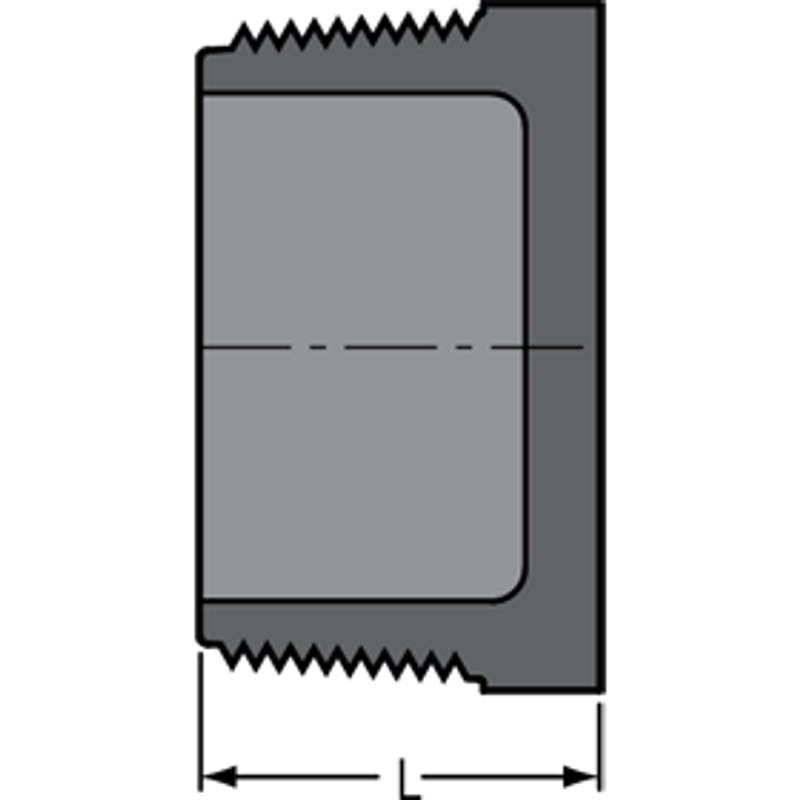 SCHEDULE 80 PVC THREAD PLUG 1-1/2