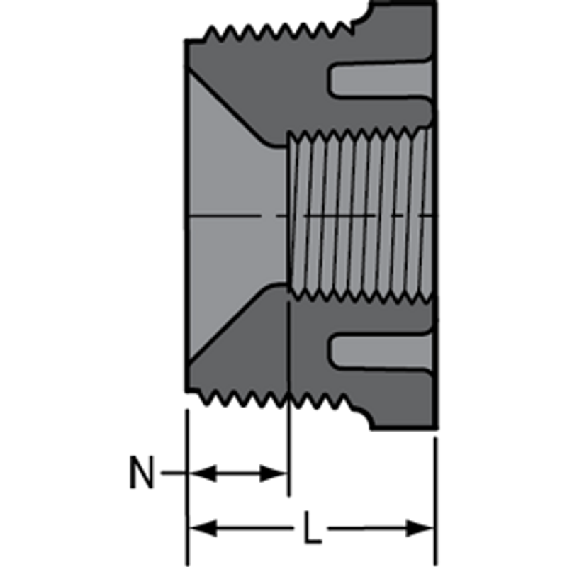 SCHEDULE 80 BUSHING 1-1/4 X 3/4 MPT-FPT