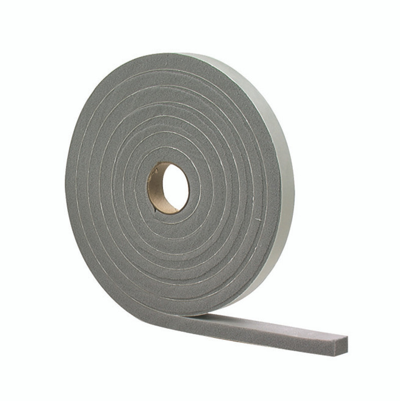 FOAM TAPE 3/8 X 1/2 X 10' GRAY