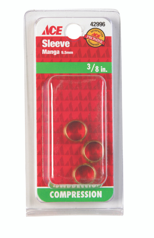 COMPRESSION SLEEVE 3/8 BRASS 3 PACK