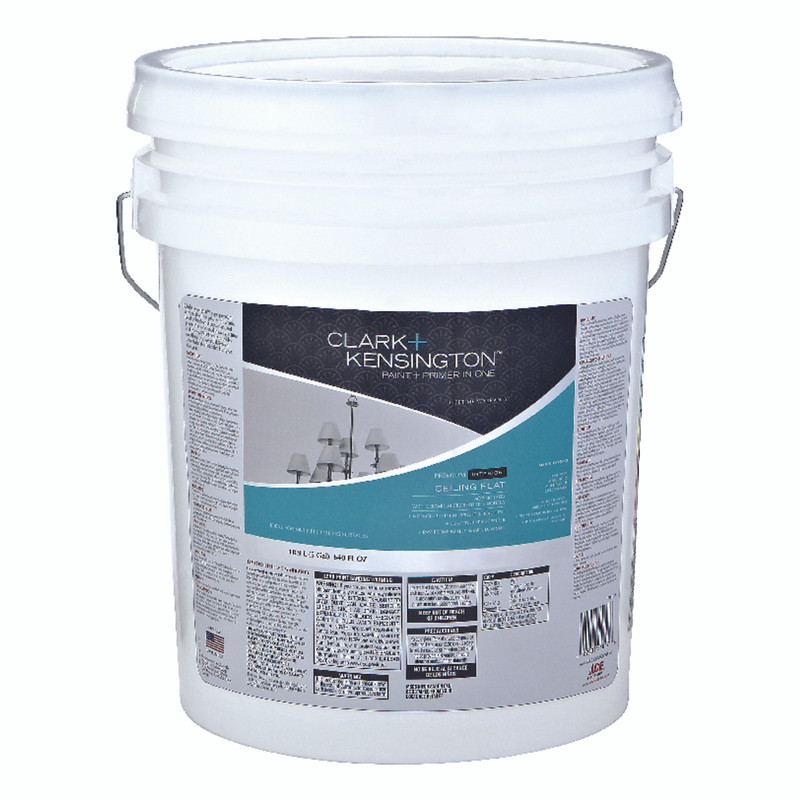 CLARK AND KENSINGTON INTERIOR PAINT AND PRIMER IN 1 FLAT CEILING 5 GALLON