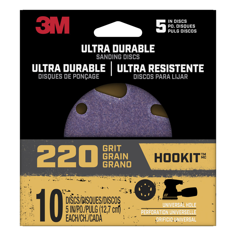 SAND DISC 220 GRIT 5 X 5 10 PACK