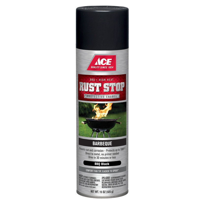 Ace Rust Stop Barbeque Black Spray Paint 15 ounce