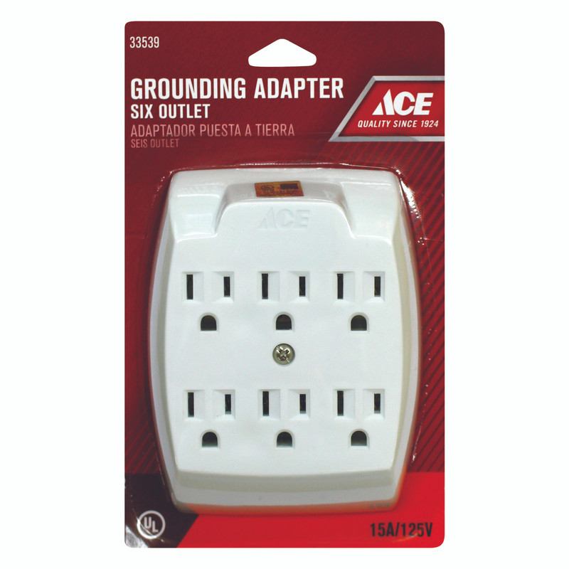 ADAPTER OUTLET 2-6 WHITE 15 AMP