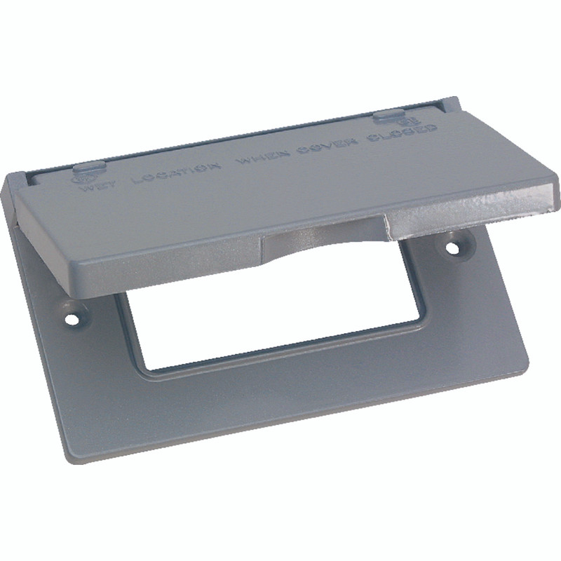 HORIZONTAL GFCI COVER GRAY