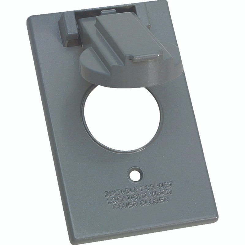 SINGLE RECEPTACLE COVER GRAY