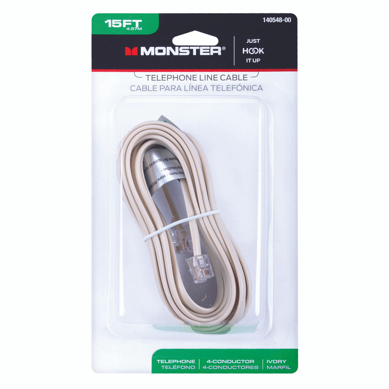 CORD PHONE LINE 15 FOOT IVORY