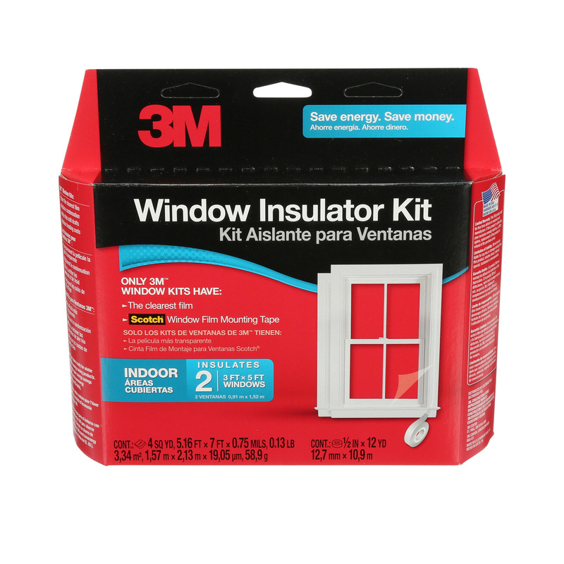 3M Clear Indoor Window Film Insulator Kit 62 in. W x 84 in. L