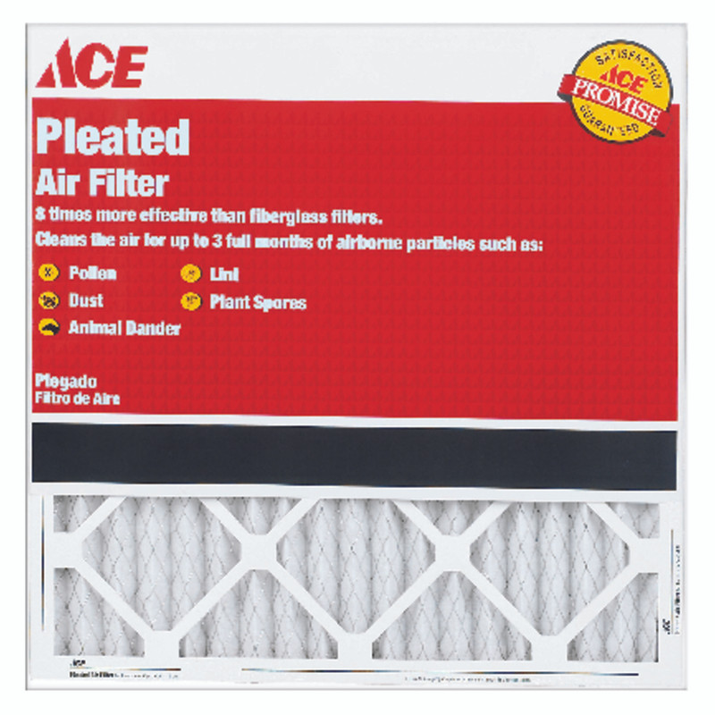 Ace 14 in. W x 25 in. H x 1 in. D Pleated 8 MERV Pleated Air Filter