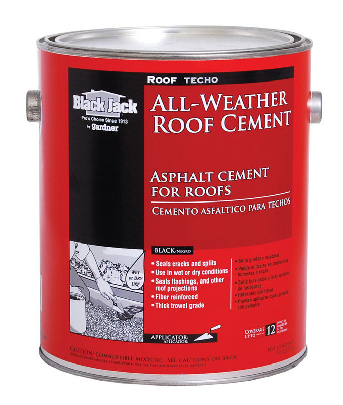Black Jack Gloss Black Patching Cement All-Weather Roof Cement 1 gal.