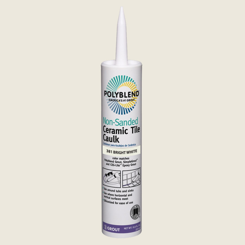 Custom Building Products Polyblend Bright White Siliconized Acrylic Caulk 10.5 oz.