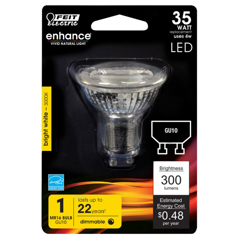 FEIT Electric MR16 GU10 LED Bulb Bright White 35 Watt Equivalence