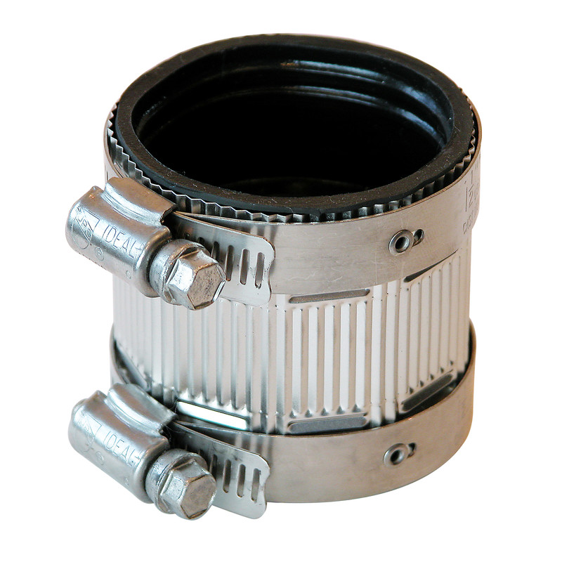 Fernco Schedule 40 1-1/2 in. Hub x 1-1/2 in. Dia. Hub Neoprene Rubber No Hub Coupling