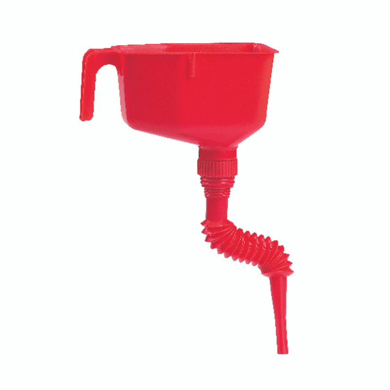 FloTool Red Plastic 1 qt. Funnel