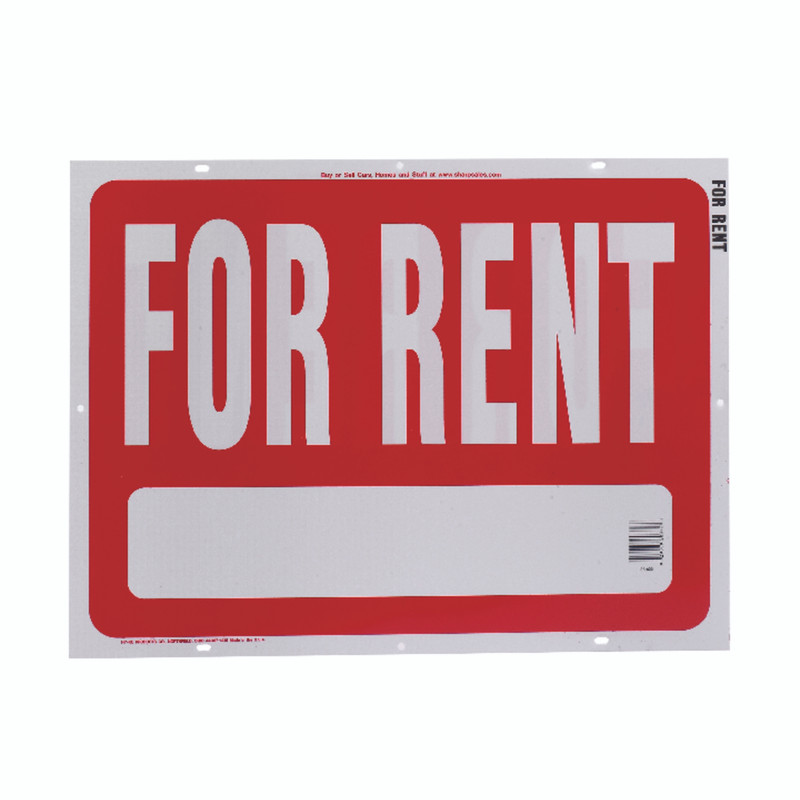 Hy-Ko Real Estate English Red Informational Sign 18 in. H x 24 in. W