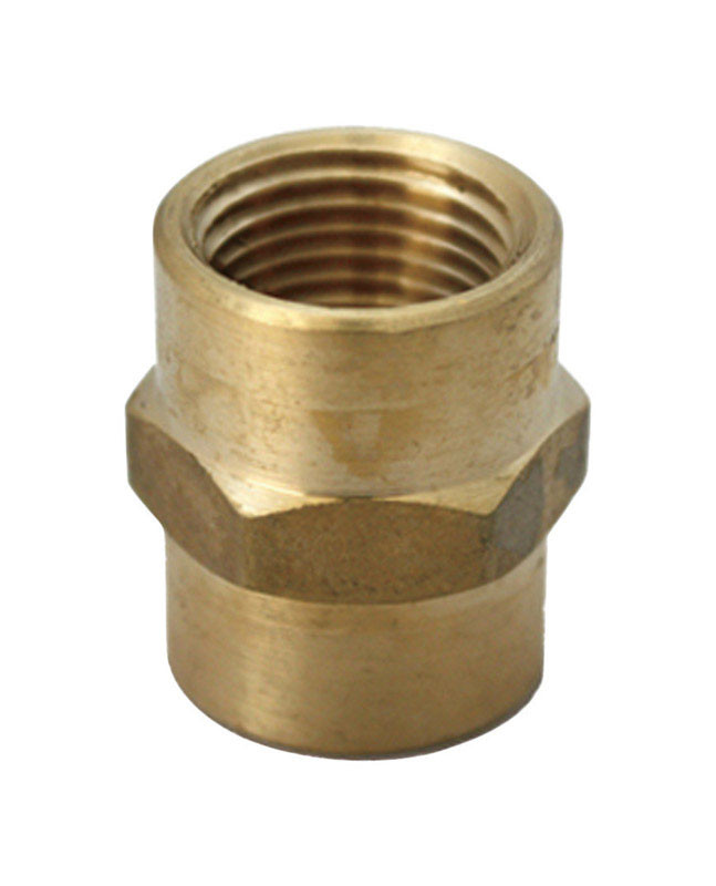 JMF 1/2 in. FPT x 3/8 in. Dia. FPT Brass Reducing Coupling