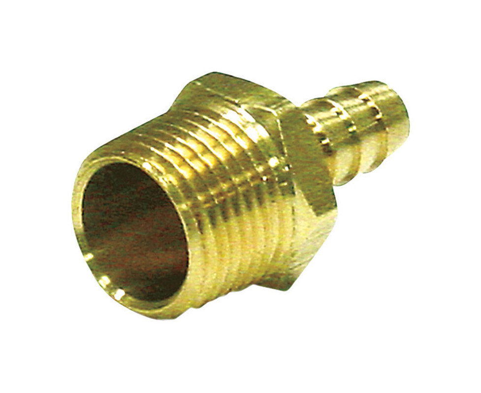 JMF Brass 3/8 in. Dia. x 1/2 in. Dia. Adapter Yellow 1 pk