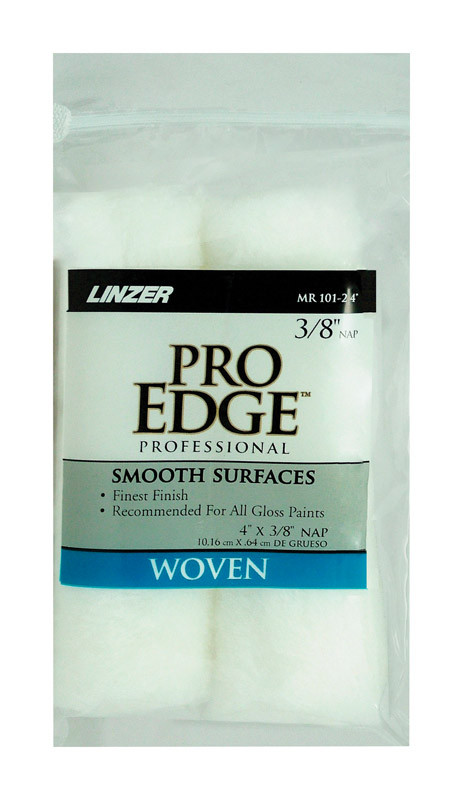 Linzer Pro Edge Fabric 3/8 in. x 4 in. W Mini Paint Roller Cover 2 pk