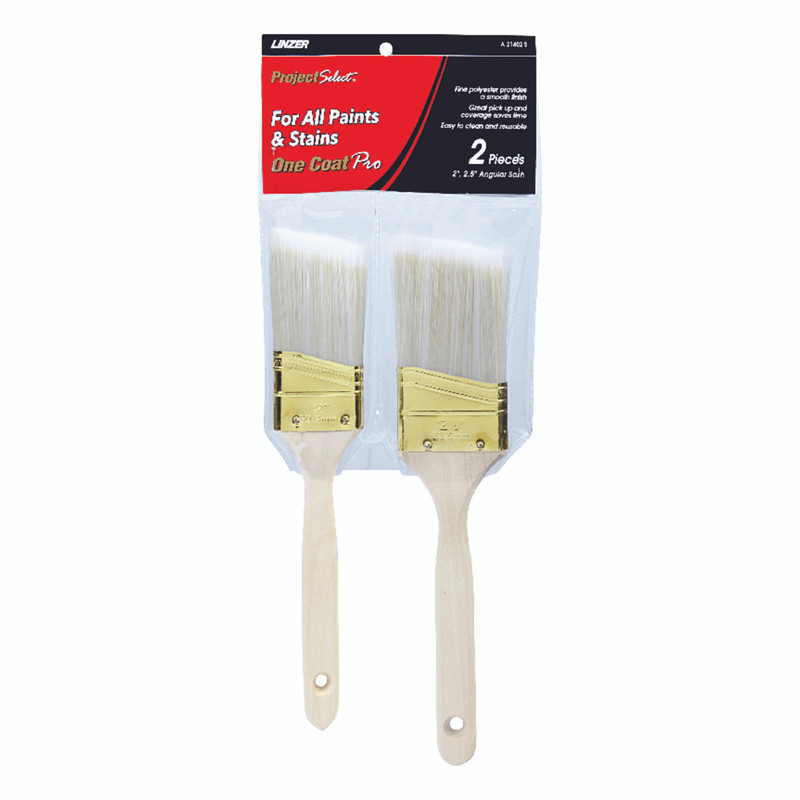 Linzer Project Select 2 and 2-1/2 in. W Angle Paint Brush Set