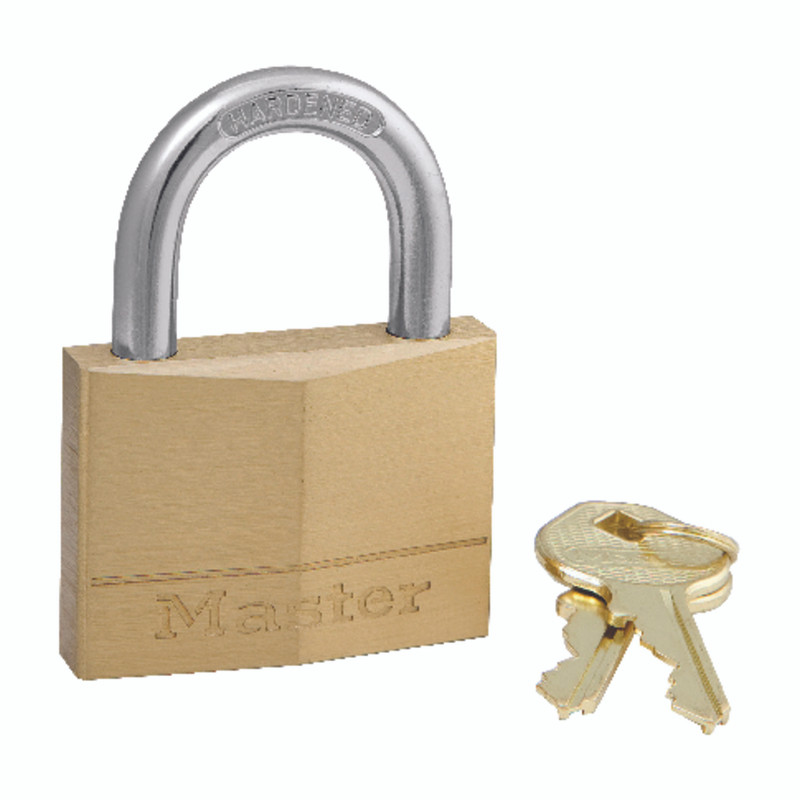 Master Lock 1-7/16 in. H x 5/8 in. W x 2 in. L Brass 4-Pin Cylinder Padlock 1 pk