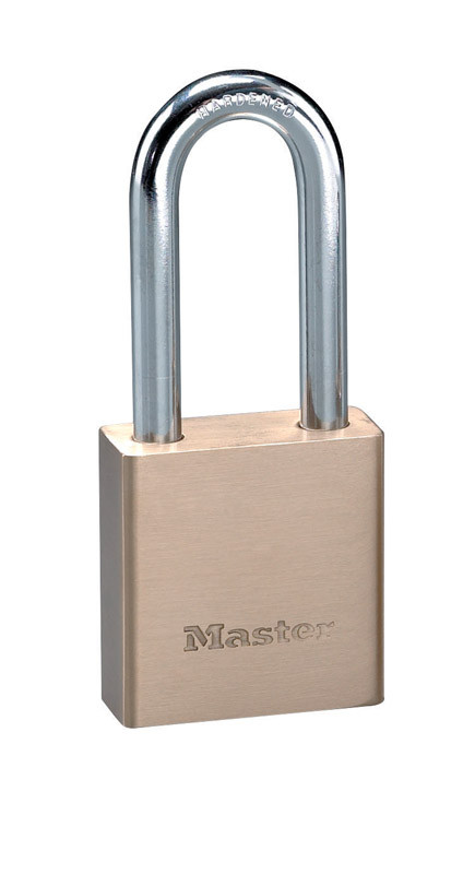 Master Lock 1-9/16 in. H x 3/4 in. W x 1-3/4 in. L Brass 5-Pin Cylinder Padlock 1 pk