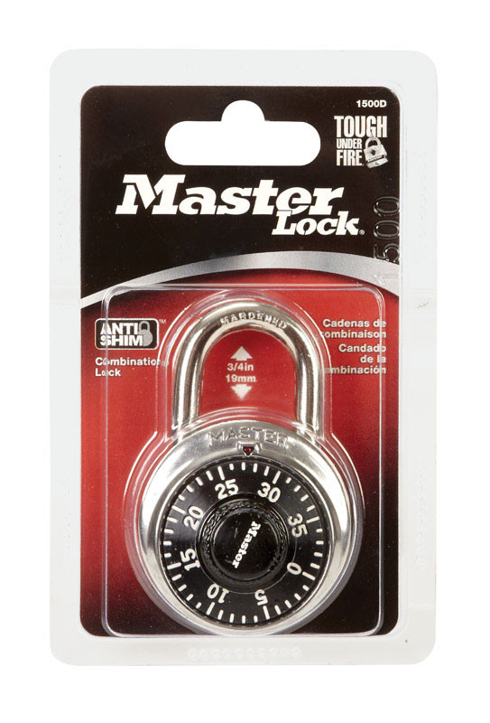 Master Lock 2 in. H x 1-7/8 in. W Steel Combination Dial Padlock 1 pk