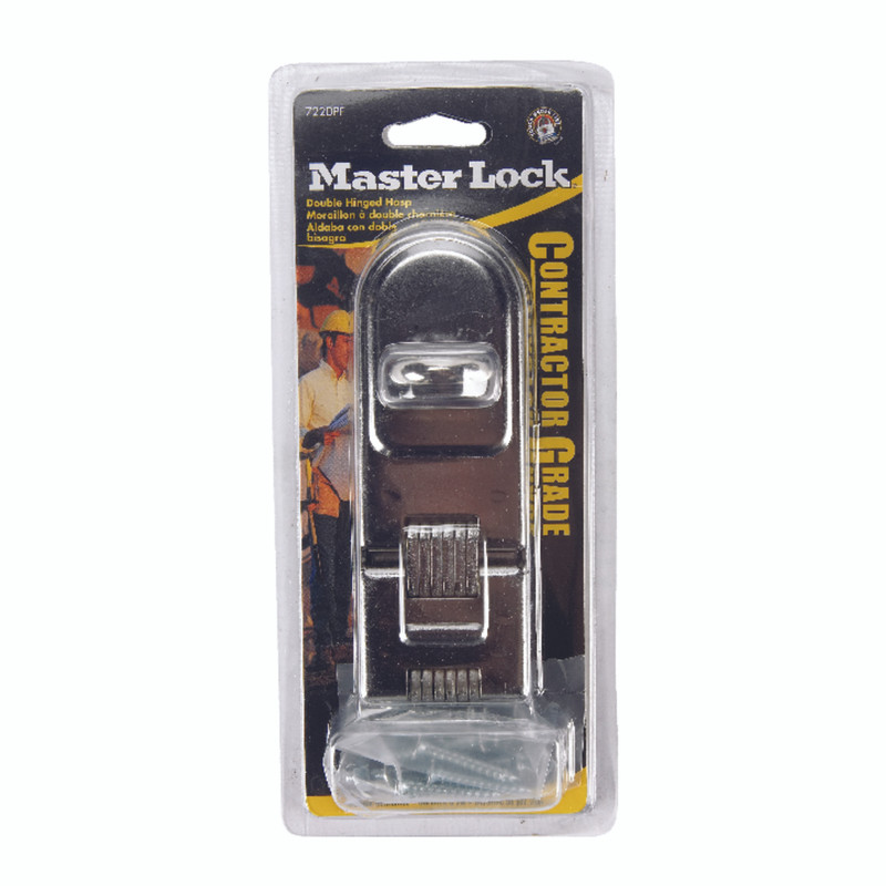 Master Lock Zinc-Plated Hardened Steel 7-3/4 in. L Double Hinge Safety Hasp 1