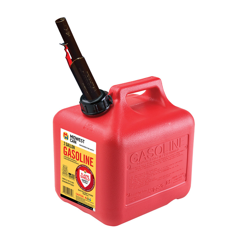 Midwest Can FlameShield Safety System Plastic Gas Can 2 gal.
