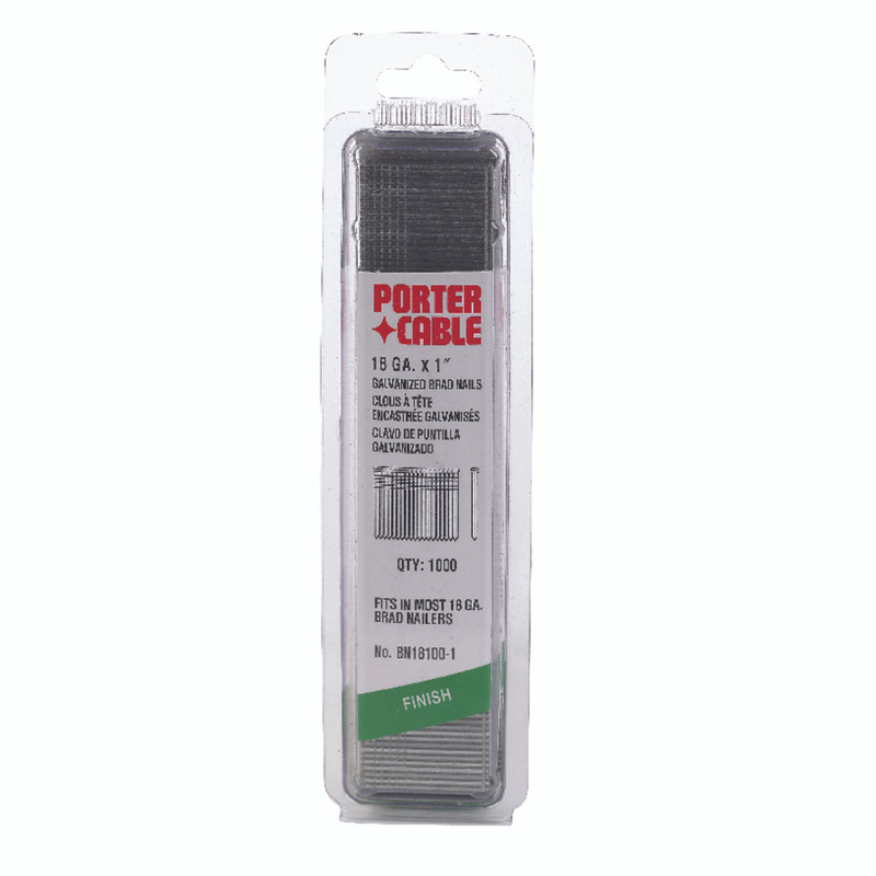 Porter Cable 1 in. 18 Ga. Straight Strip Brad Nails Smooth Shank 1,000 box