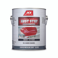 Ace Rust Stop Indoor / Outdoor Medium Gray Oil-Based Enamel Paint 1 gal