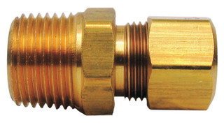 Ace 1/4 in. Compression x 1/4 in. Dia. Male Brass Connector