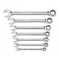 Wrench Set Ratcheting Combo SAE 12 Point 7 piece