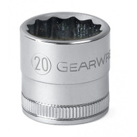 SOCKET STANDARD 1/2 DRIVE 12 POINT 20 MILLIMETER