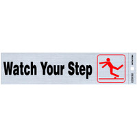 Adhesive Watch Your Step Sign (2" x 8")