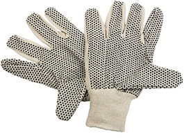 DOTTED CANVAS GLOVE MENS LRG